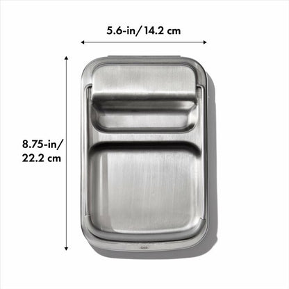 Stainless Steel Spoon Rest with Lid Holder - US 1984