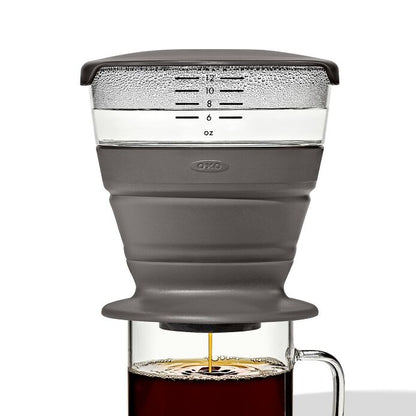 Collapsible Pour-Over with Storage Case - US 7207