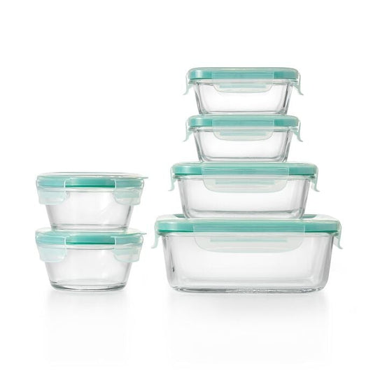 OXO Good Grips 12 Piece Smart Seal Glass Container Set - US 5539