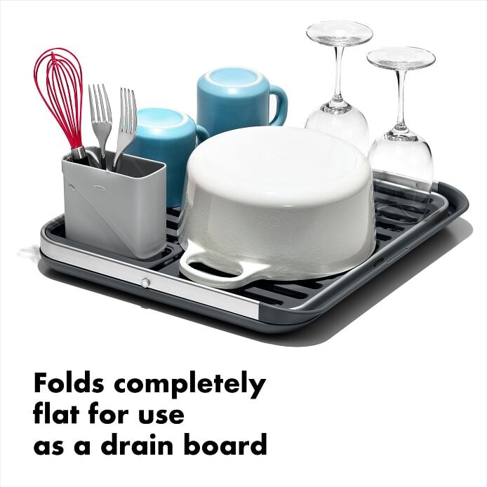 OXO Good Grips Aluminum Fold Flat Dish Rack - US 6755