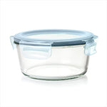 Smart Seal 7-Cup Glass Round Container - Arctic Blue - US 2731