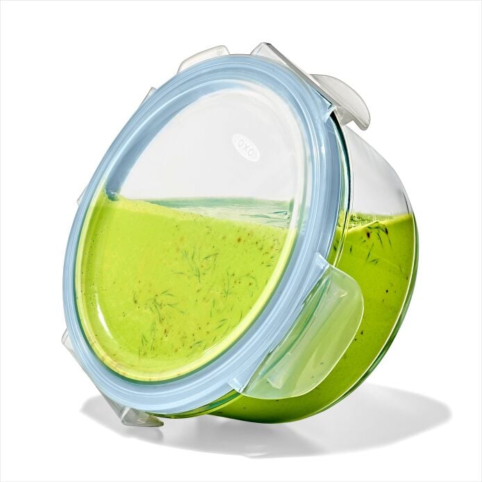 Smart Seal 7-Cup Glass Round Container - Arctic Blue - US 2731