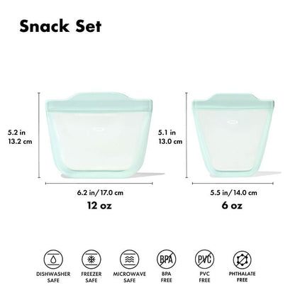 Tot Silicone Reusable Bags – 2 Piece Mixed Snack Set - US 3101